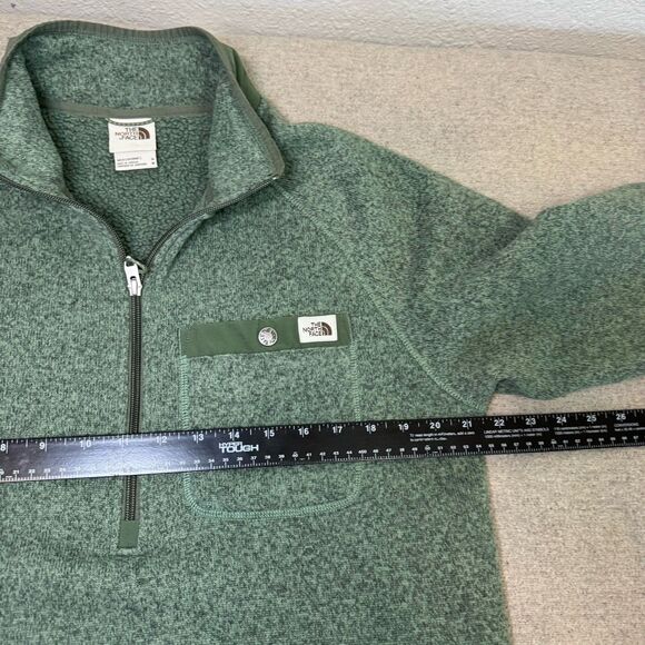 The North Face Sweater M Men Green 1/2 Zip Fleece Outdoor Gorpcore Adventure - Picture 11 of 11
